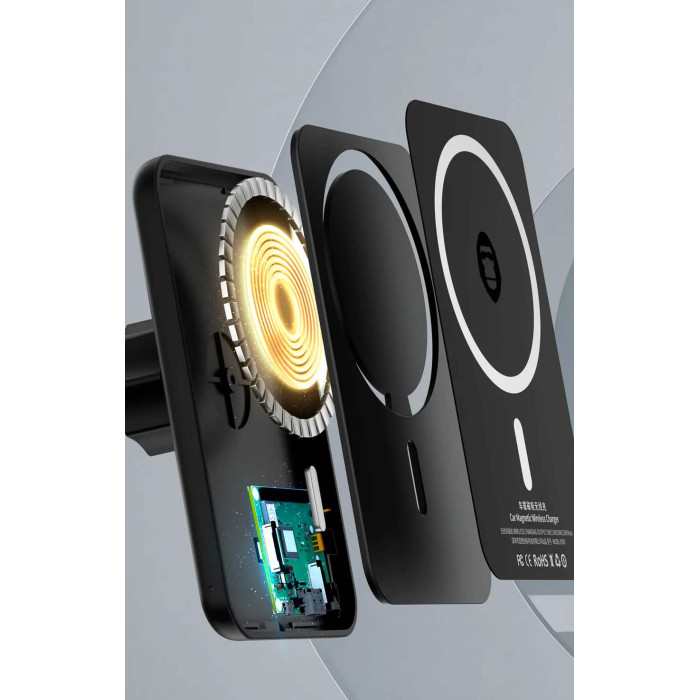 Тримач Blueo Magnetic Wireless Charger 15W Black