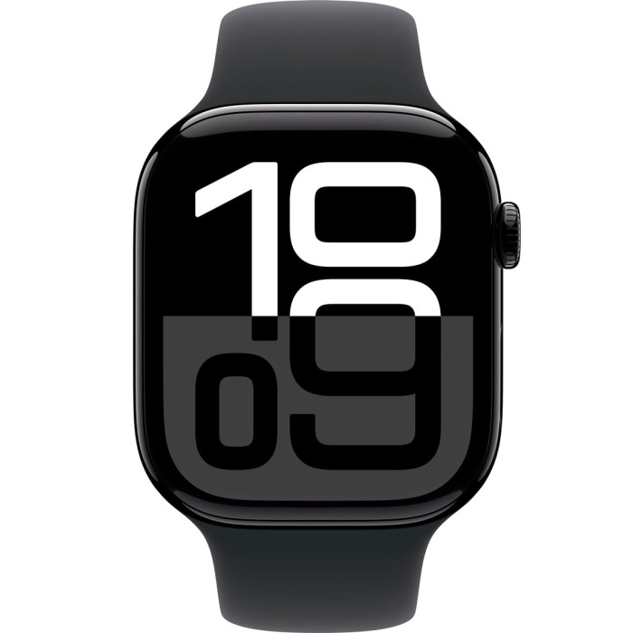 Apple Watch S10 46mm Jet Black, Black Sport Band (M/L) Вживаний (б/в)
