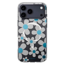 Чохол для iPhone 17 Pro Max - SwitchEasy Fleur M 3D Pattern MagSafe, Blue Grey