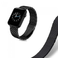 Ремінець для Apple Watch - 49mm, COTEetCI W76 Carbon Fiber Pattern Band, Black