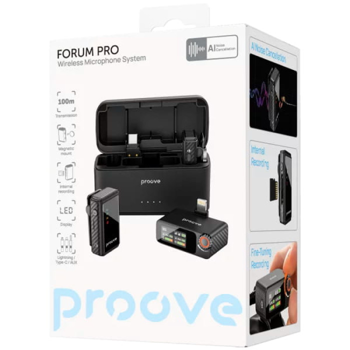 Безпровідний мікрофон-петлічка Proove Forum Pro Black