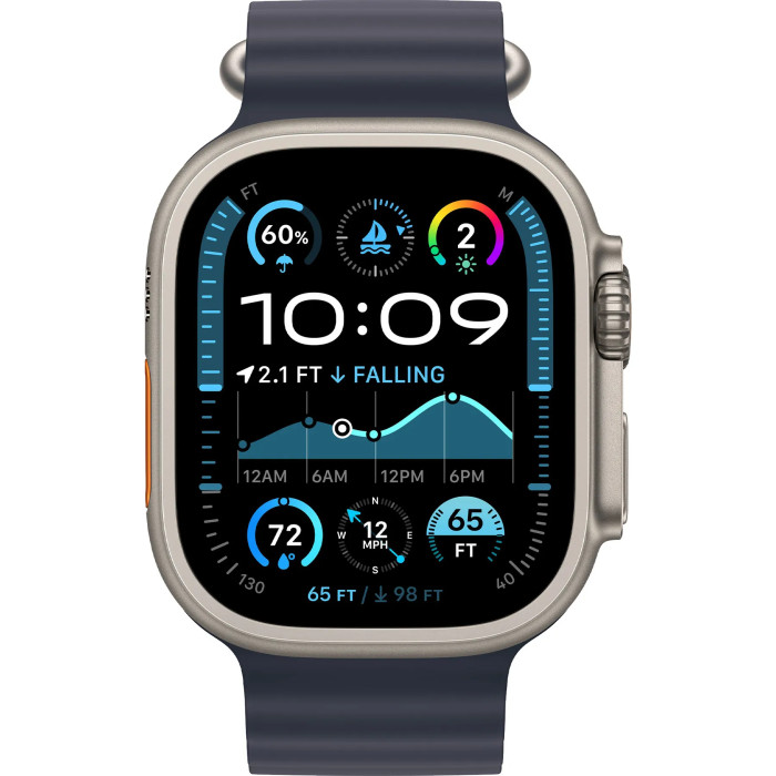 Apple Watch Ultra 2 Natural Titanium, Navy Ocean Band, LTE Вживаний (б/в)