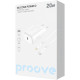 Зарядний пристрій - Proove, Silicone Type-C + Cable USB-C to Lightning 1m 20W, White