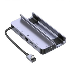Док-станція Ugreen 6in1 - USB-C to USB-C+2xUSB-A+HDMI+PD100W+RJ45, Gray