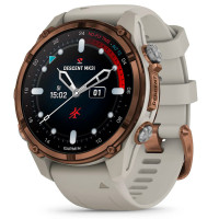 Смарт-годинник Garmin Descent Mk3i 43mm Bronze PVD Titanium with French Gray Silicone Band