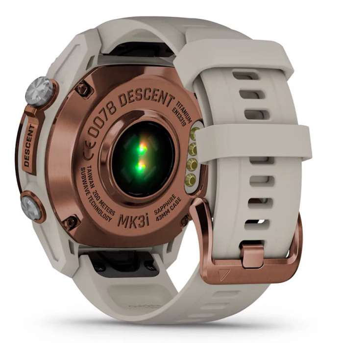 Смарт-годинник Garmin Descent Mk3i 43mm Bronze PVD Titanium with French Gray Silicone Band