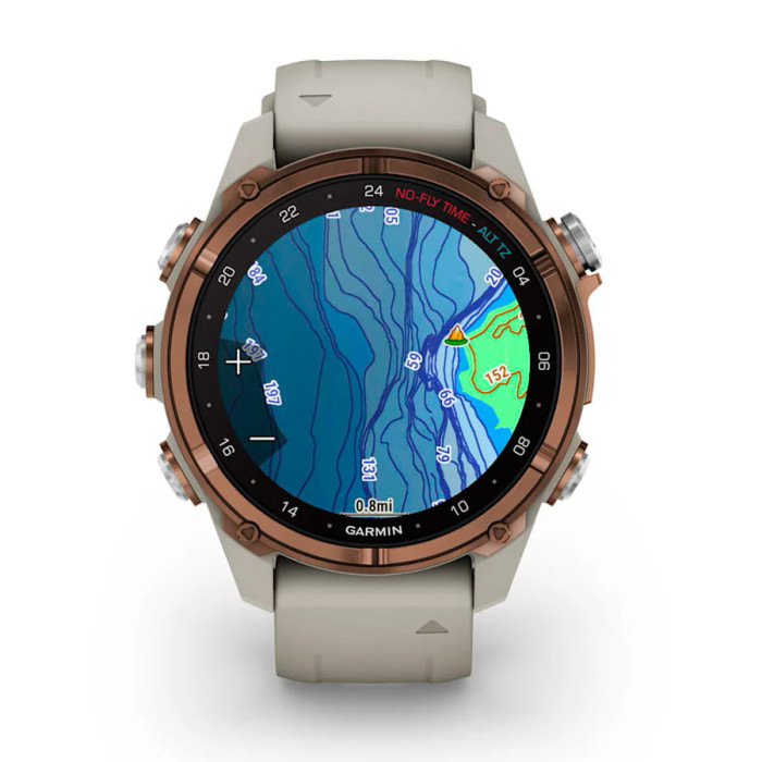 Смарт-годинник Garmin Descent Mk3i 43mm Bronze PVD Titanium with French Gray Silicone Band