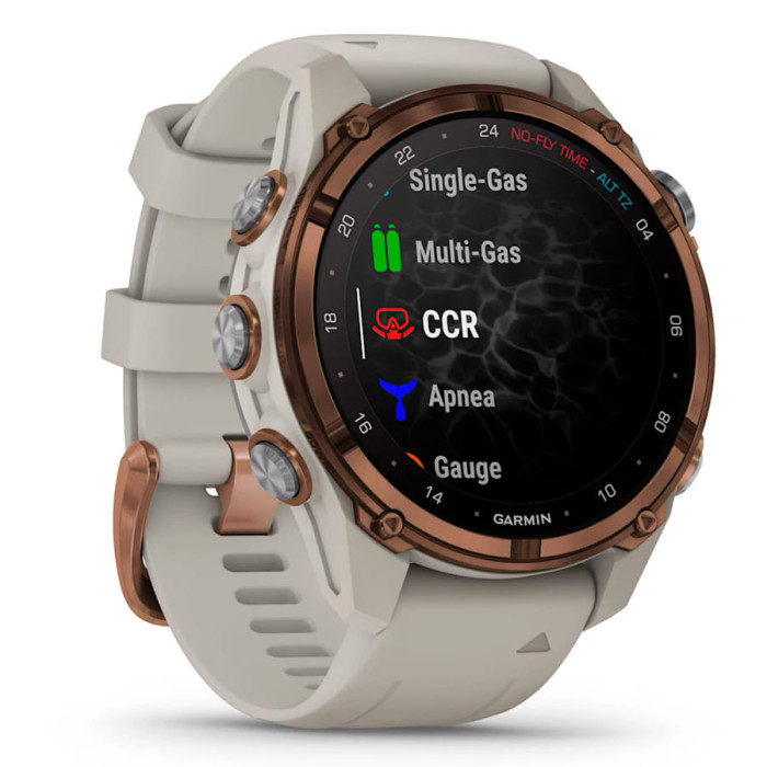 Смарт-годинник Garmin Descent Mk3i 43mm Bronze PVD Titanium with French Gray Silicone Band