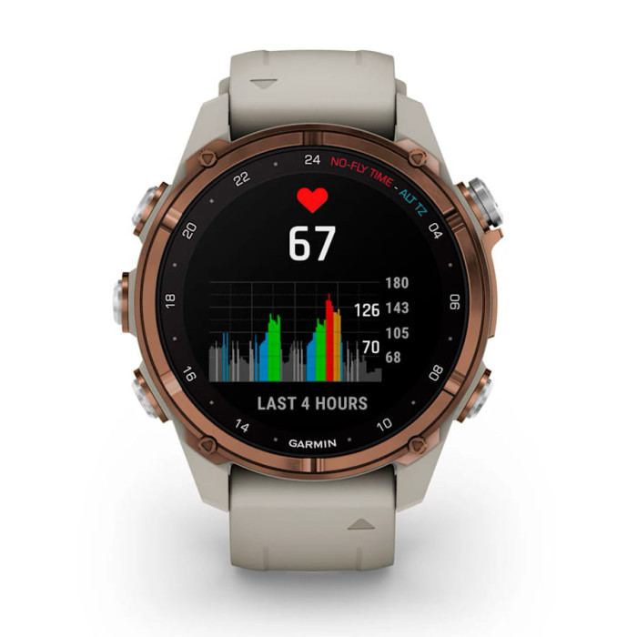 Смарт-годинник Garmin Descent Mk3i 43mm Bronze PVD Titanium with French Gray Silicone Band