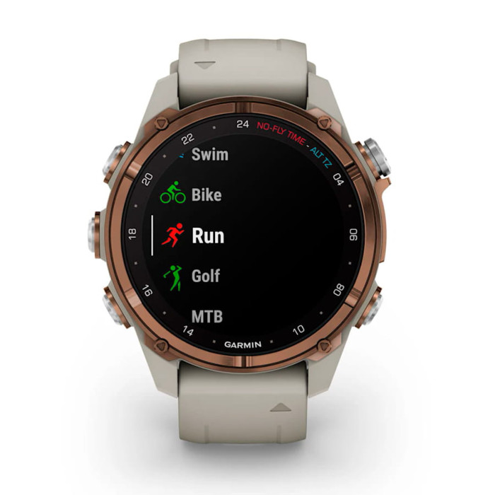 Смарт-годинник Garmin Descent Mk3i 43mm Bronze PVD Titanium with French Gray Silicone Band