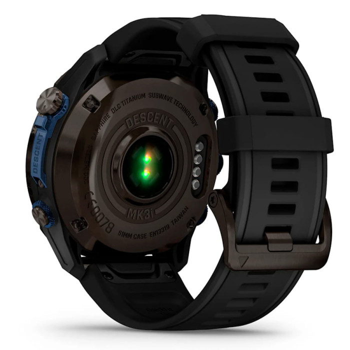 Смарт-годинник Garmin Descent Mk3i 43mm Carbon Gray DLC Titanium with Black Silicone Band