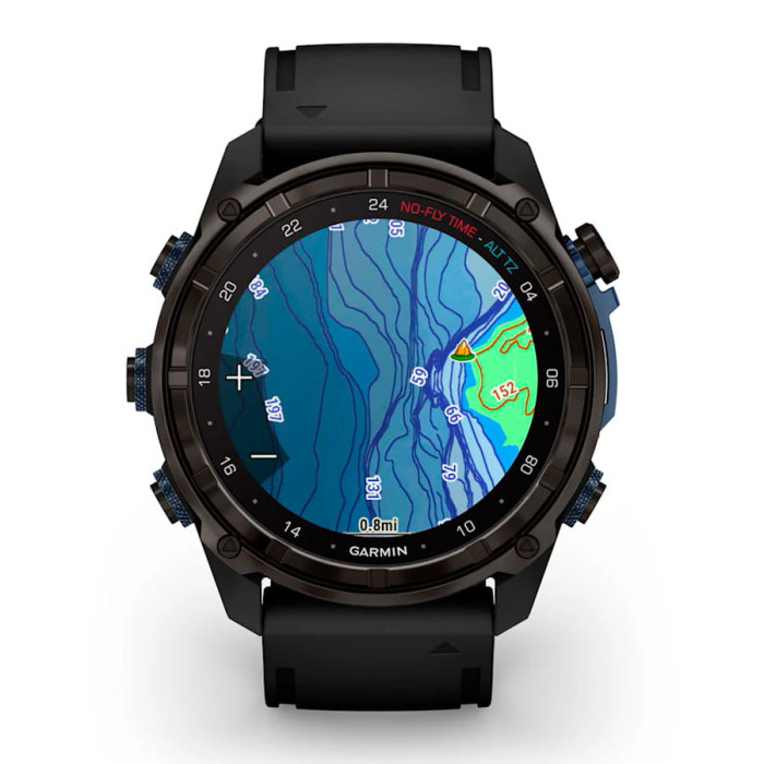 Смарт-годинник Garmin Descent Mk3i 43mm Carbon Gray DLC Titanium with Black Silicone Band
