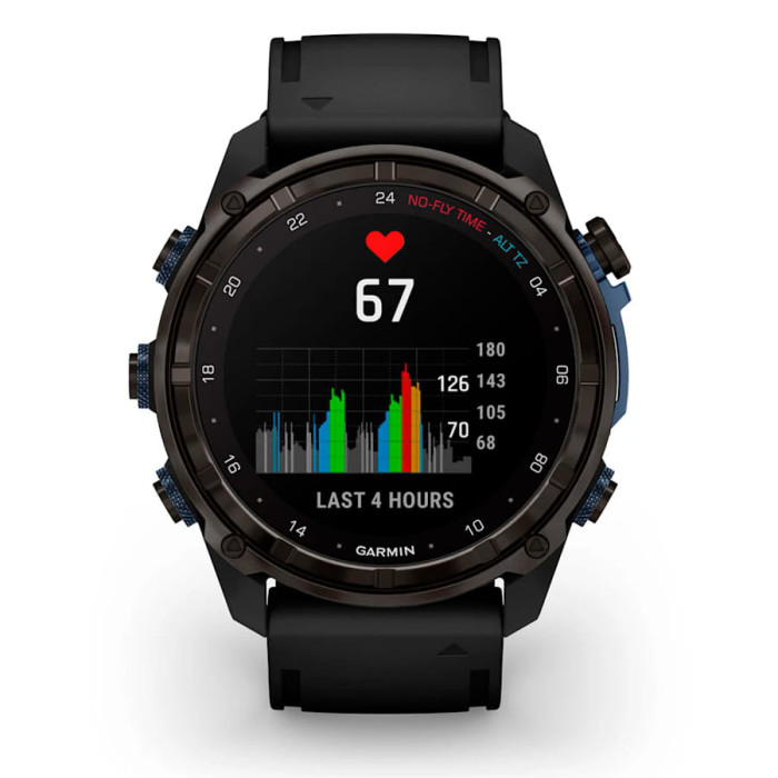 Смарт-годинник Garmin Descent Mk3i 43mm Carbon Gray DLC Titanium with Black Silicone Band