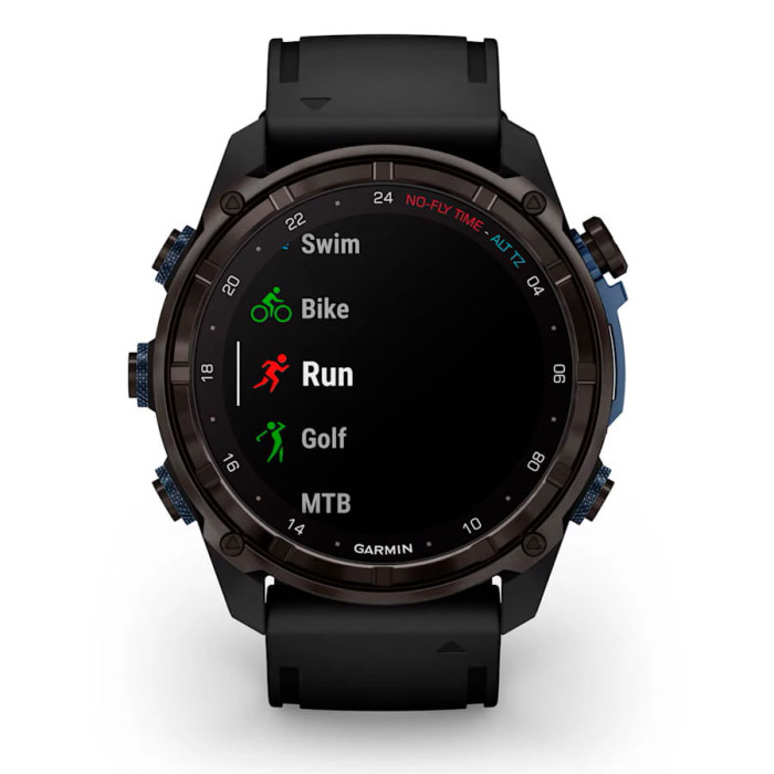 Смарт-годинник Garmin Descent Mk3i 43mm Carbon Gray DLC Titanium with Black Silicone Band