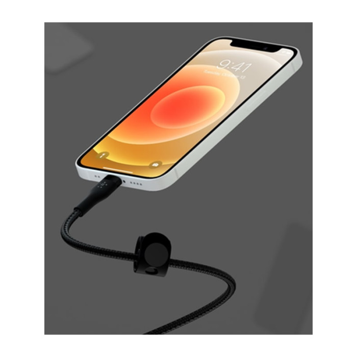 Кабель USB to Lightning - Belkin, Braided 12W 1m, Black