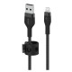 Кабель USB to Lightning - Belkin, Braided 12W 1m, Black