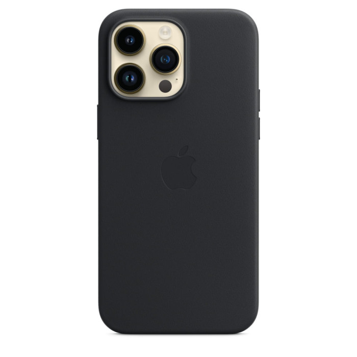 Чохол для iPhone 14 Pro Max - Apple Leather MagSafe, Midnight