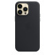 Чохол для iPhone 14 Pro Max - Apple Leather MagSafe, Midnight