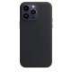 Чохол для iPhone 14 Pro Max - Apple Leather MagSafe, Midnight