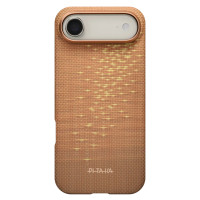 Чохол для iPhone 17 Air - Pitaka Aramid Edge Ultra-Slim Glints of Gold MagSafe, Golden Glint