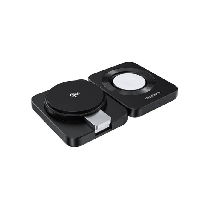 Бездротова зарядна станція - Choetech Qi2 3-in-1 Foldable Magsafe Wireless Charger