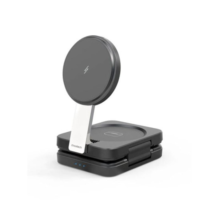 Бездротова зарядна станція - Choetech Qi2 3-in-1 Foldable Magsafe Wireless Charger