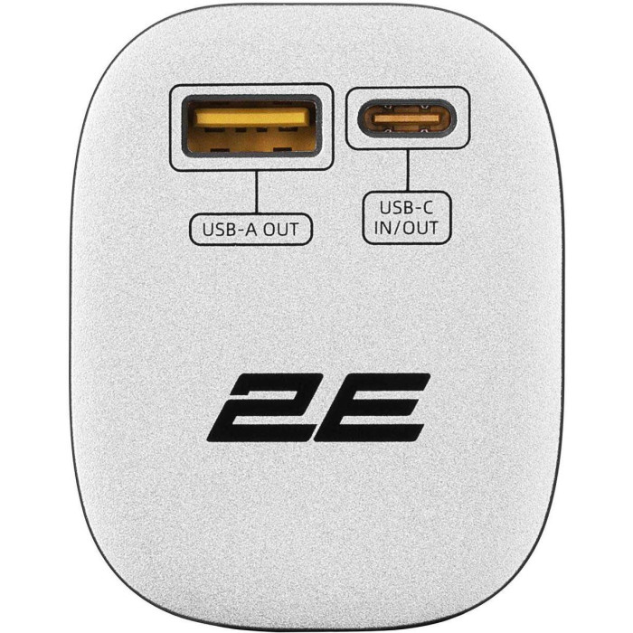 Додатковий аккумулятор 2E 24000mAh Crystal 100W Silver