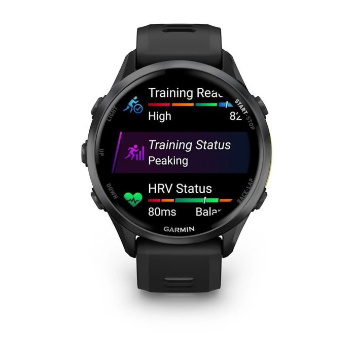 Смарт-годинник Garmin Forerunner 970 Carbon Gray DLC Titanium w. Black Case and Black/Translucent W.