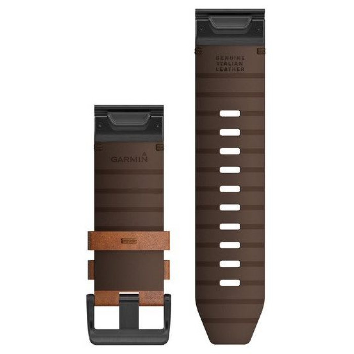 Ремінець для годинника Garmin - QuickFit 26mm, Leather Band, Chestnut