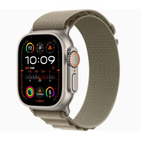 Apple Watch Ultra 2 Titanium, Olive Alpine Loop (Large), LTE