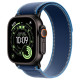 Apple Watch Ultra 3 Black Titanium, Blue/Bright Blue Trail Loop, (S/M), LTE