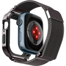 Ремінець-чохол для Apple Watch - 42/44/45/46/49mm, Spigen, Metal Fit Pro, Graphite