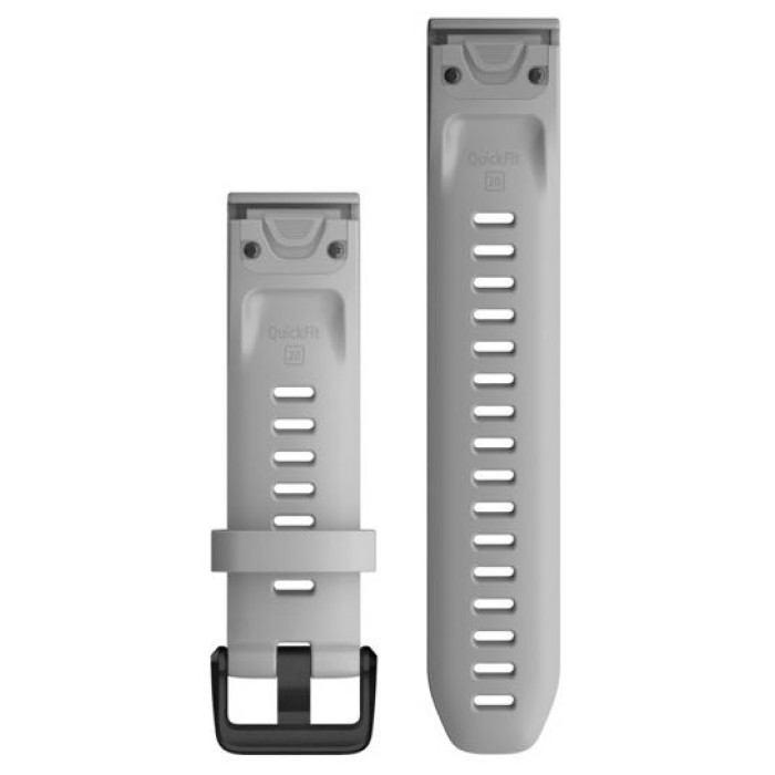 Ремінець для годинника Garmin - QuickFit 20mm, Silicone Band, Powder Gray
