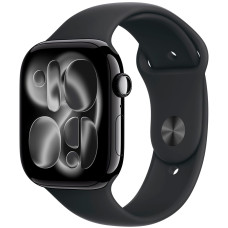 Apple Watch S11 46mm Jet Black, Black Sport Band (M/L) LTE Вживаний (б/в)
