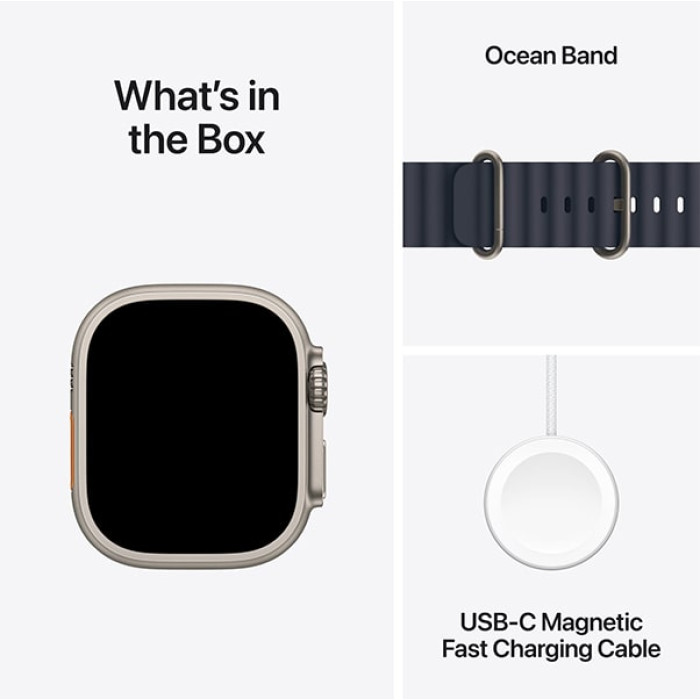 Apple Watch Ultra 2 2024 Natural Titanium, Black Ocean Band, LTE