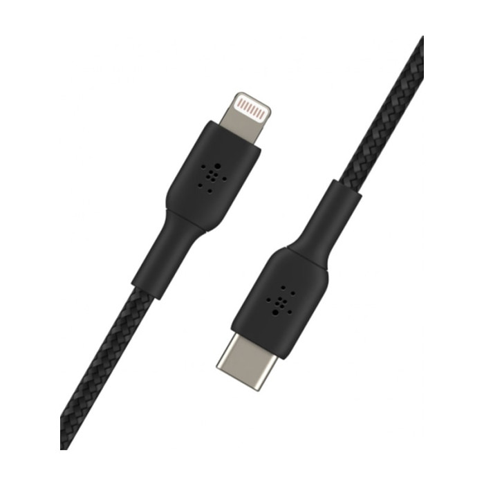 Кабель USB-C to Lightning - Belkin, Braided 30w 1m, Black