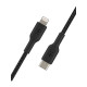 Кабель USB-C to Lightning - Belkin, Braided 30w 1m, Black
