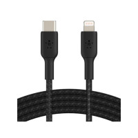 Кабель USB-C to Lightning - Belkin, Braided 30w 1m, Black