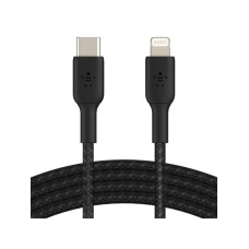 Кабель USB-C to Lightning - Belkin, Braided 30w 1m, Black