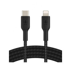 Кабель USB-C to Lightning - Belkin, Braided 30w 1m, Black
