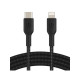 Кабель USB-C to Lightning - Belkin, Braided 30w 1m, Black