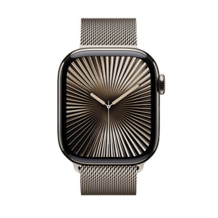 Apple Watch S10 46mm Natural Titanium, Natural Milanese Loop (S/M), LTE