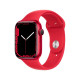 Apple Watch S7 45mm Red, Red Sport Band