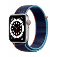 Apple Watch SE (1Gen) 44mm Silver, Deep Navy Sport Loop, LTE