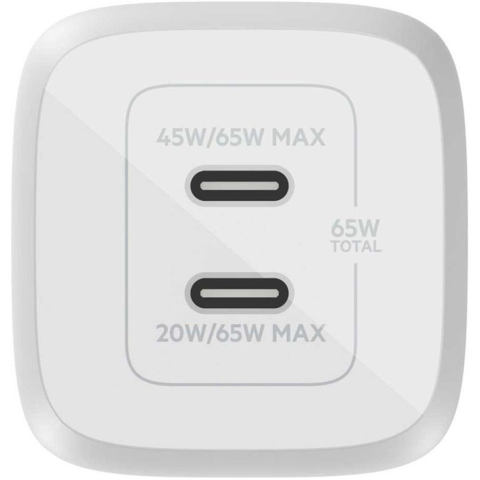 Зарядний пристрій - Belkin BoostCharge Pro GaN, 65W White