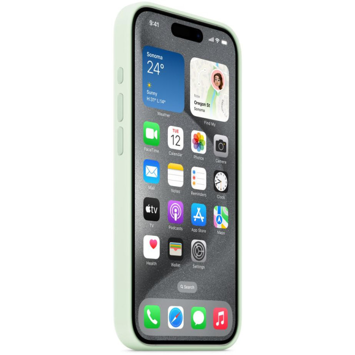 Чохол для iPhone 15 Pro - Silicone MagSafe, Soft Mint (HC)