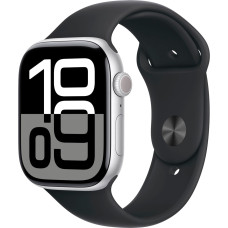 Apple Watch S10 42mm Silver, Black Sport Band (M/L)