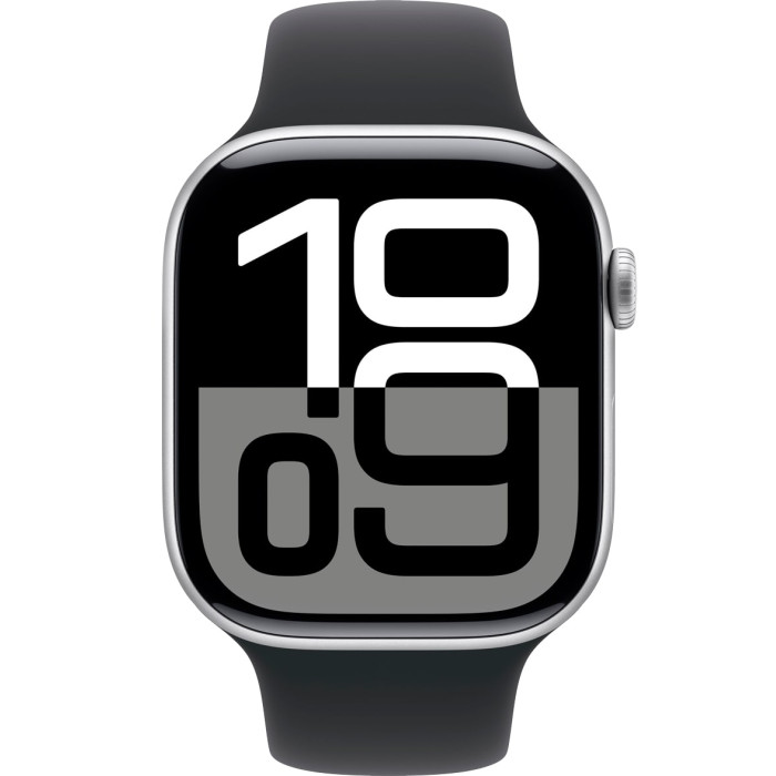 Apple Watch S10 42mm Silver, Black Sport Band (M/L)