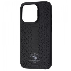 Чохол для iPhone 13 - Santa Barbara Polo Knight Crocodile Leather, Black