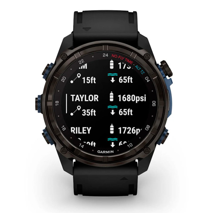 Смарт-годинник Garmin Descent Mk3i 51mm Carbon Gray DLC Titanium with Black Silicone Band